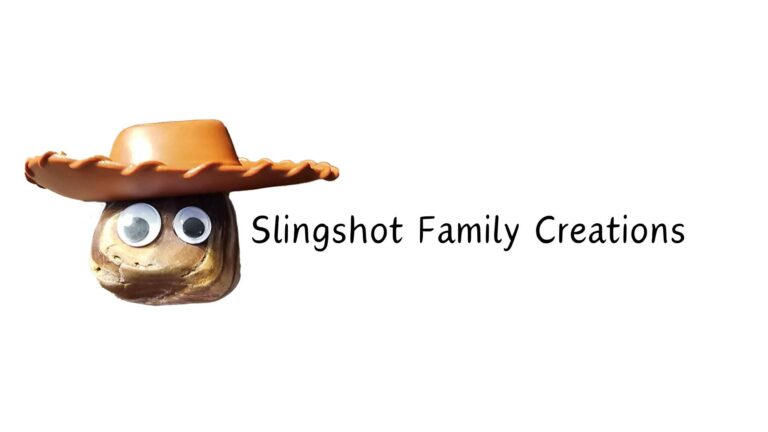 Slingshot the pet rock, wearing a hat